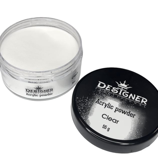 Акриловая пудра для наращивания и укрепления ногтей (прозрачная) Clear Designer Professional 55 г - Фото 3 Акриловая пудра для наращивания и укрепления ногтей (прозрачная) Clear Designer Professional 55 г - изображение 3
