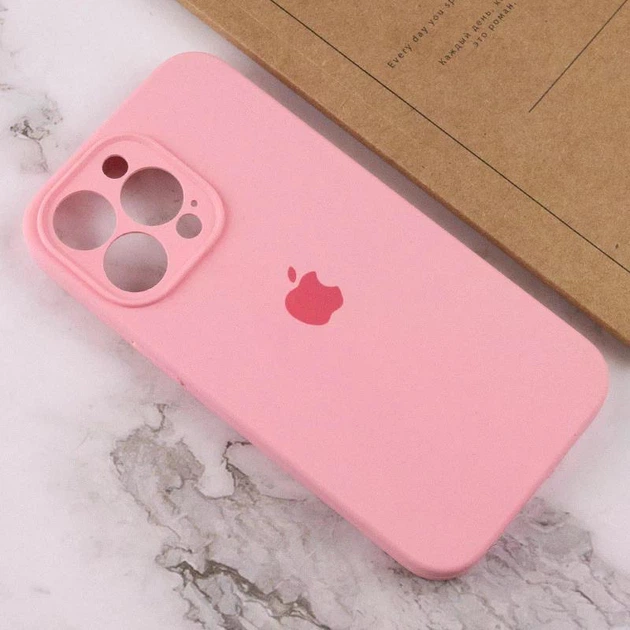 Чохол Silicone Premium case з захистом камери для iPhone 16 Pro Full Camera Protective pink 2271 - изображение 2