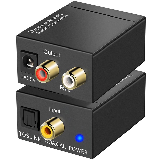 Цифро-аналоговый преобразователь аудио Addap DAC-03(2), ЦАП из Toslink (SPDIF) и Коаксиала на RCA - изображение 1