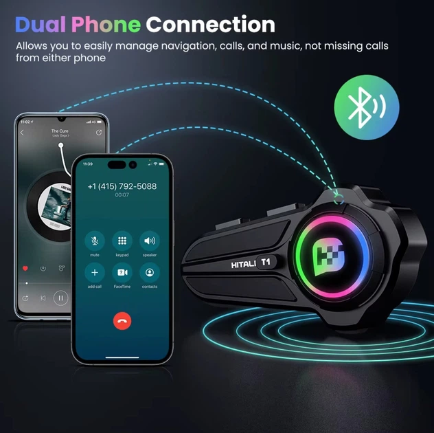 Гарнитура для шлема Hitalk T1 Bluetooth с FM-радио и голосовым управлением - Фото 5 Гарнитура для шлема Hitalk T1 Bluetooth с FM-радио и голосовым управлением - изображение 5
