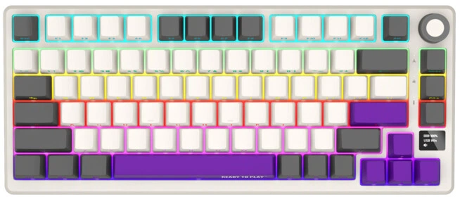 Клавиатура механическая беспроводная Lorgar KBP7075W Pro RGB Wireless/Bluetooth/USB Beige (LRG-KBP7075W-RT-US) - изображение 2