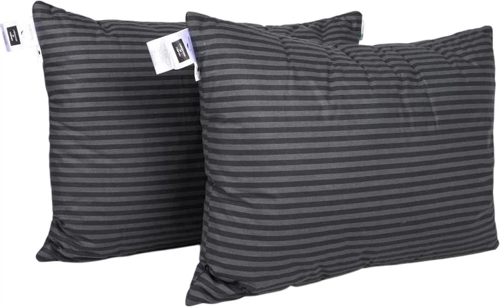 Набор подушек MirSon Сolor Fun Line 17-0611 Stripe Black № 0113 Хлопок средняя 50x70 см 2 шт (2200011158532) - Фото 1 Набор подушек MirSon Сolor Fun Line 17-0611 Stripe Black № 0113 Хлопок средняя 50x70 см 2 шт (2200011158532) - изображение 1