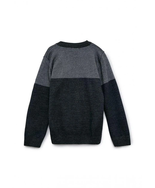 Дитячий джемпер Тріо для хлопчика ARTKNIT 128 Антрацит (ak25410) - Фото 2 Дитячий джемпер Тріо для хлопчика ARTKNIT 128 Антрацит (ak25410) - зображення 2