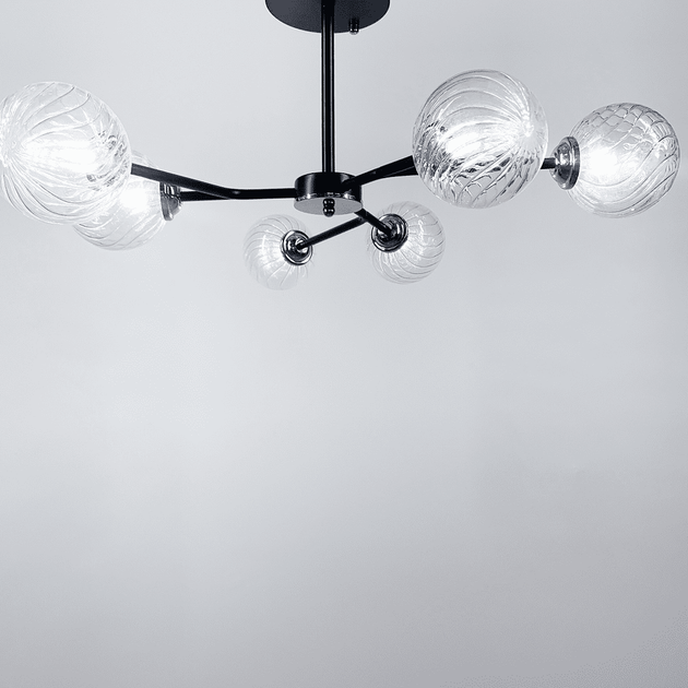 Люстра люстра в чорному корпусі на 6 ламп Line.F 8122/6 G9 (Тип B) - зображення 7