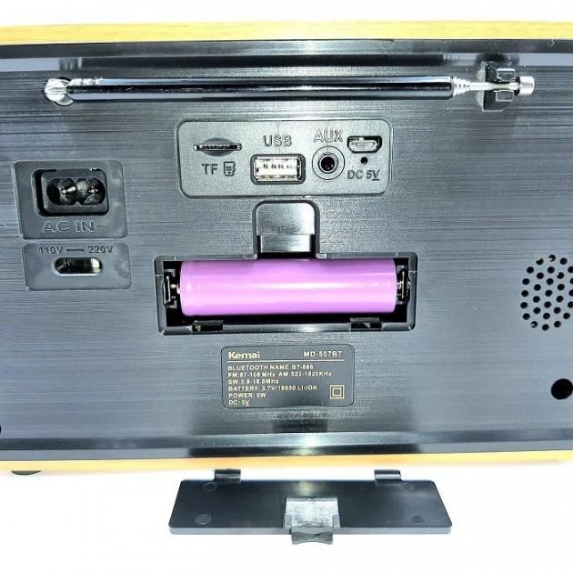 Радіоприймач під ретро ФМ радіо потужний портативний програвач з флешкою USB на акумуляторі з пультом блютуз Bluetooth, Чорний - Фото 11 Радіоприймач під ретро ФМ радіо потужний портативний програвач з флешкою USB на акумуляторі з пультом блютуз Bluetooth, Чорний - зображення 11