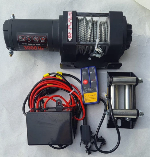 Лебідка електрична 12V 3000 lbs (стальний трос) для квадроцикла - зображення 4
