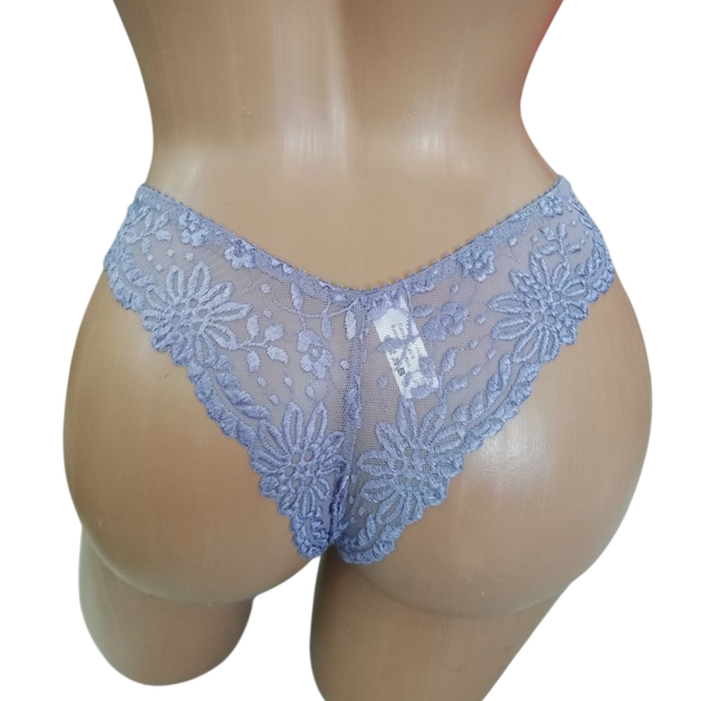 Кружевные трусики стринги Афина 035 XL Светло-фиолетовый - изображение 2