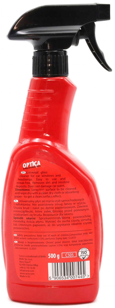Uniwersalny płyn do mycia szyb Carso Optica Glass Cleaner 500 ml (5906534007445) - obraz 2