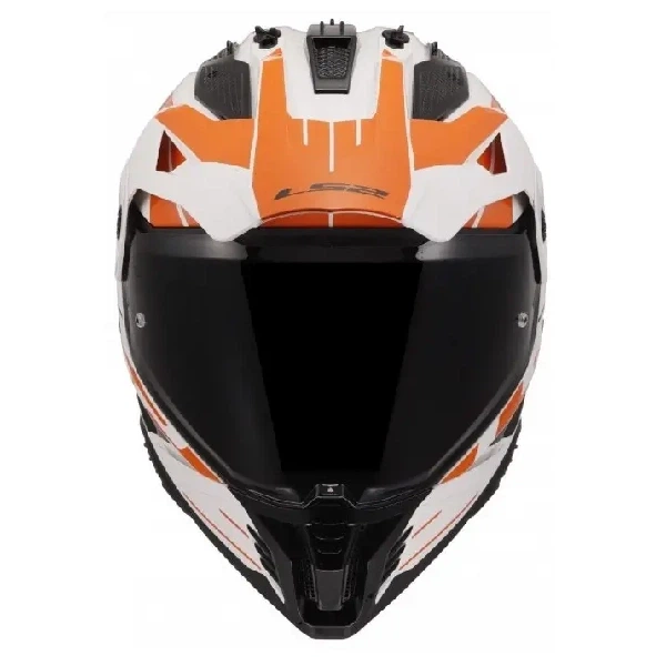 Мотошолом LS2 MX702 Pioneer 2 Namib White Orange - S - зображення 2