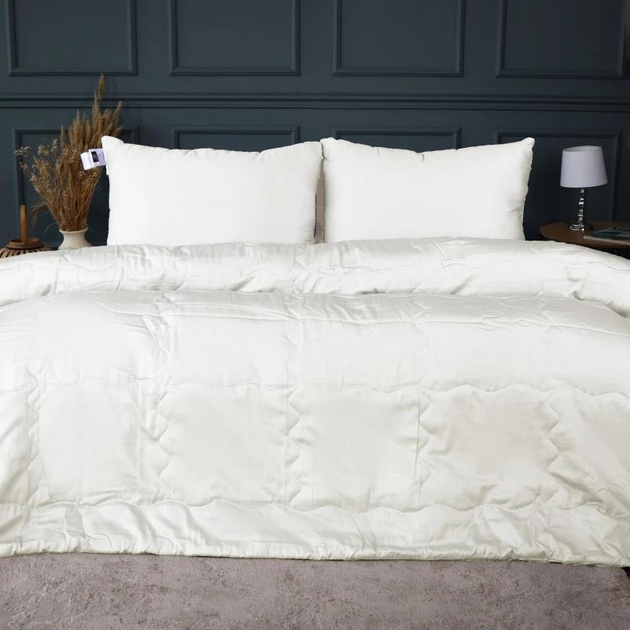 Акція на Набір MirSon №2991 Ковдра літня King Size 220х240 Line Satin Premium 0001 Moko White Modal + 2 наволочки 50х70 + простирадло 220х240 від Rozetka