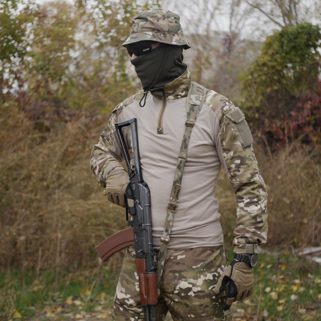 Двухточечный оружейный ремень с быстрой регулировкой Multicam USA с металлическими карабинами (2шт) - изображение 7