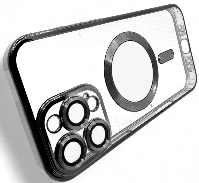 Чохол для смартфона BeCover TPU Chrome Case MagSafe для Apple iPhone 16 Pro Max Black (BC_712085) - зображення 4