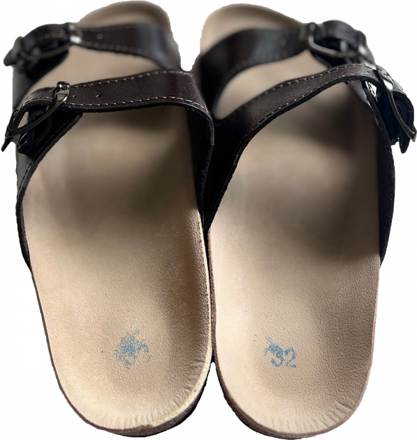 Ортопедичні шльопанці для дівчаток FootCare FA-301, коричневий лак, розмір 31 - зображення 3
