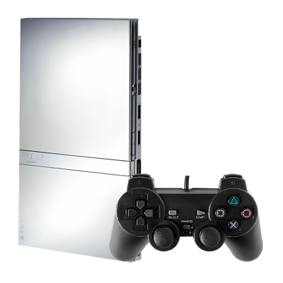 Набор Консоль Sony PlayStation 2 Slim SCPH-7xxx Limited Edition Free MC Boot 16GB Silver Б/У + Геймпад Проводной RMC Black - Фото 1 Набор Консоль Sony PlayStation 2 Slim SCPH-7xxx Limited Edition Free MC Boot 16GB Silver Б/У + Геймпад Проводной RMC Black - изображение 1