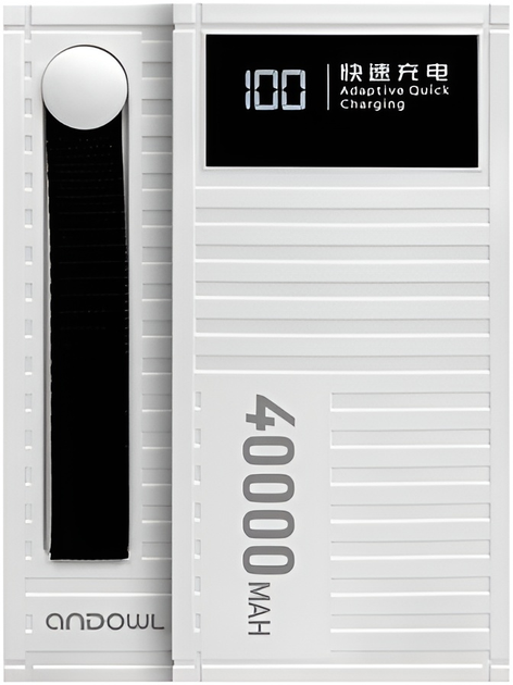 УМБ Andowl Q-CD4000 40000 mAh QC3.0 PD30W White (1050-45b) - зображення 2