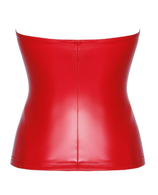 Корсет Noir Handmade F355 powerwetlook corset 3XL Червоний (SX2028) - изображение 5