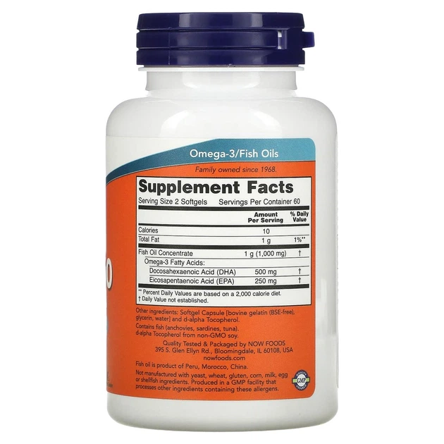 Омега 3 ДГК NOW Foods DHA-250 120 капсул - Фото 2 Омега 3 ДГК NOW Foods DHA-250 120 капсул - изображение 2