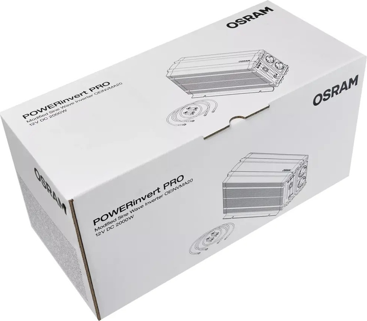 Przetwornica samochodowa OSRAM 12/230V 2000 W Sinusoida modyfikowana (4052899631083) - obraz 10