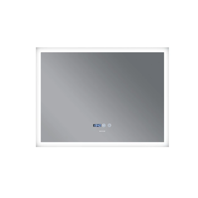 Дзеркало MIXXUS FLAT MR04-100x80 з LED Touch, Anti-fog, димером, рег. яскравості, годинником (MI6927) - изображение 14