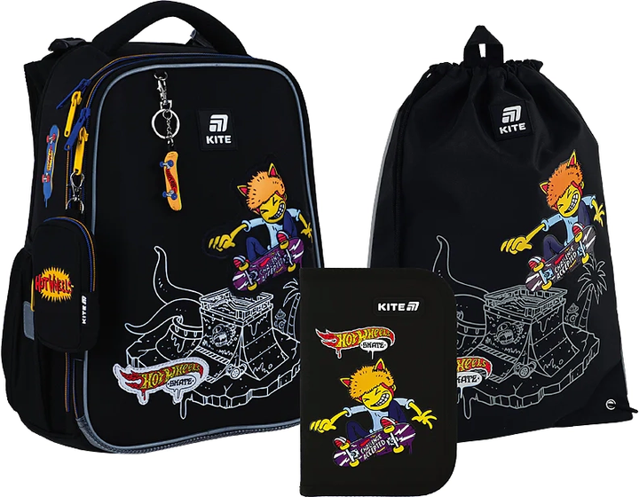 Шкільний набір Kite Education Hot Wheels Skate 3 предмети (SET_HW25-531M) - зображення 1