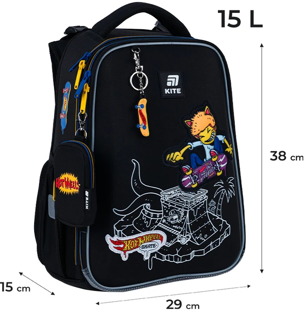 Шкільний набір Kite Education Hot Wheels Skate 3 предмети (SET_HW25-531M) - зображення 3