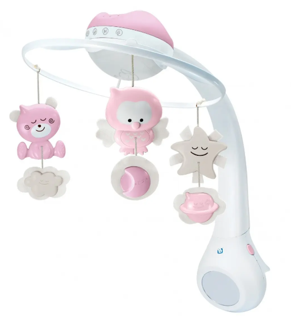 Lampka nocna Infantino B-Kids Karuzelka 3 w 1 Muzyczna rozowa (773554049145) (955555908242942) - Outlet - obraz 4