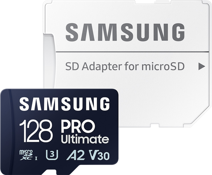 Карта пам'яті Samsung PRO Ultimate microSDXC 128GB UHS-I U3 V30 A2 + SD адаптер (MB-MY128SA/WW) (955555909593541) - Уцінка - зображення 1