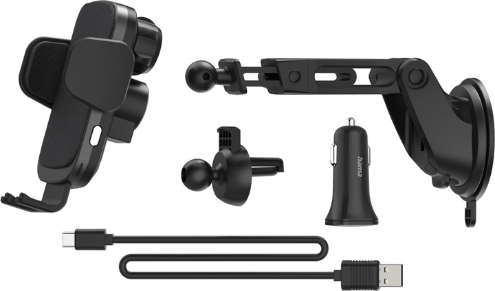 Автотримач Hama FC10 Motion Qi Car Charger (4047443488008) (955555910302478) - Уцінка - зображення 3