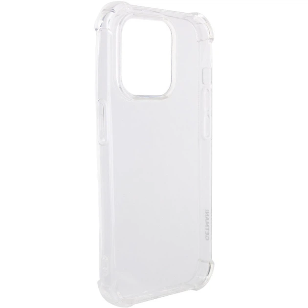 Чехол GETMAN Ease logo TPU усиленные углы для Apple iPhone 14 Pro (6.1") Бесцветный (прозрачный) - изображение 4