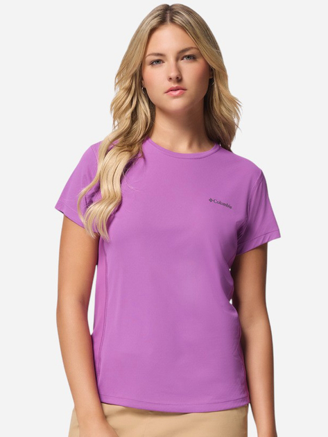 Спортивна футболка жіноча Columbia Zero Rules Light SS Crew 2131723581 M Razzle (195982263441) - зображення 1