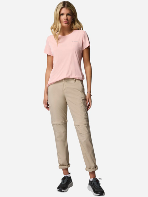 Спортивна футболка жіноча Columbia Zero Rules Light SS Crew 2131723669 XL Рожева (195982263489) - зображення 3