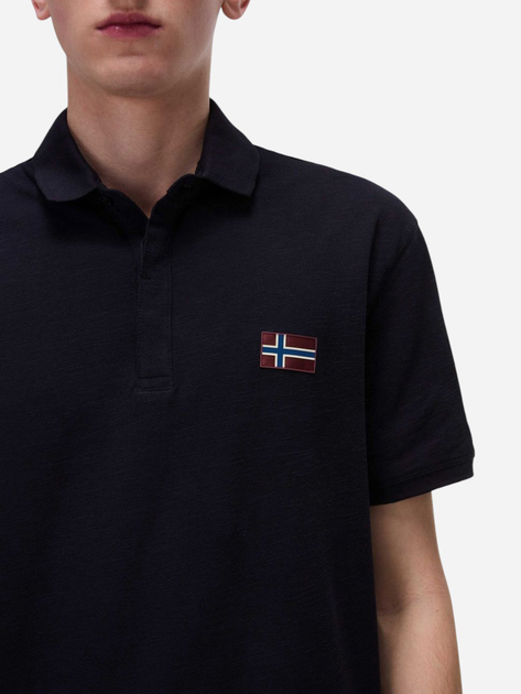 Koszulka polo męska Napapijri Ebea 2 NP0A4HPY0411 S Czarna (198265077513) - obraz 3