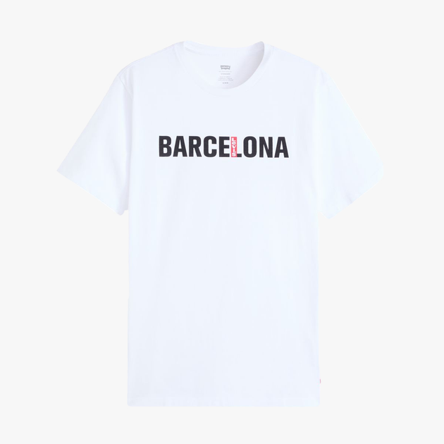Koszulka męska bawełniana Levi's Lse Ss Original Hm Tee Levi Barcelona B A3117-0028 M Biała (5401157628379) - obraz 1
