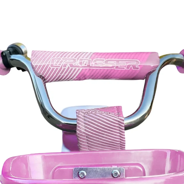 Детский велосипед с багажником для куклы и корзиной Crosser Kids Bike 20" Розовый - изображение 7