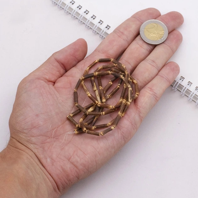 Бусины из Натурального Кокоса, Колонка, на Нити, Коричневый, 14~19x2.5~4мм, 45шт/72см/нить - изображение 2