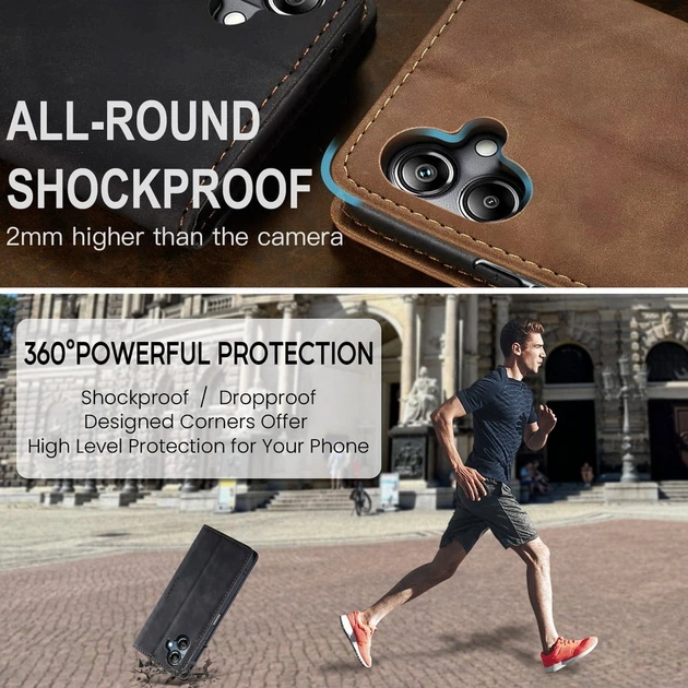 Чохол книжка з магнітом Samsung Galaxy A06 A065 CaseMe Black (40453-2B) - Фото 5 Чохол книжка з магнітом Samsung Galaxy A06 A065 CaseMe Black (40453-2B) - зображення 5