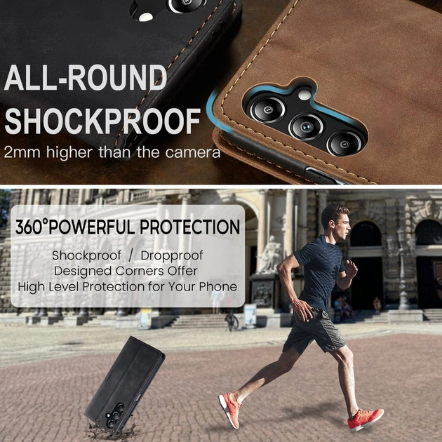 Чохол книжка з магнітом Samsung Galaxy A16 A165 CaseMe Black (40454-2B) - Фото 6 Чохол книжка з магнітом Samsung Galaxy A16 A165 CaseMe Black (40454-2B) - зображення 6