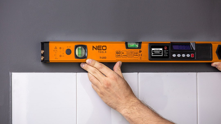 Poziomnica z wyświetlaczem elektronicznym LCD NEO Tools 60 cm 71-200 (5907558455250) - obraz 9