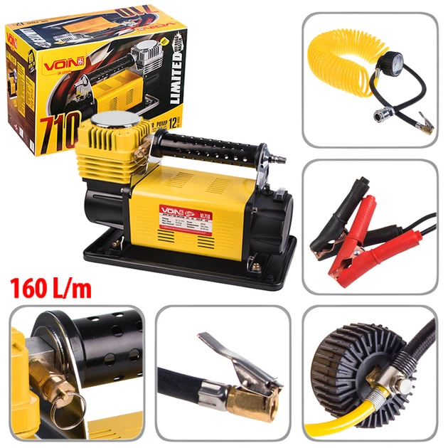 Компрессор автомобильный VOIN VL-710 OFF ROAD MASTER 150psi/45A/160л/клеммы (VL-710) - изображение 7