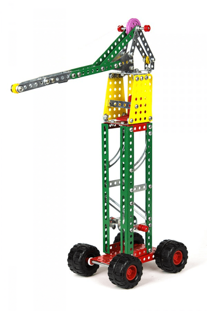 Металлический конструктор Technok Toys "Строительная техника", 289 деталей, в чемодане (арт. 3879) - Фото 4 Металлический конструктор Technok Toys "Строительная техника", 289 деталей, в чемодане (арт. 3879) - изображение 4