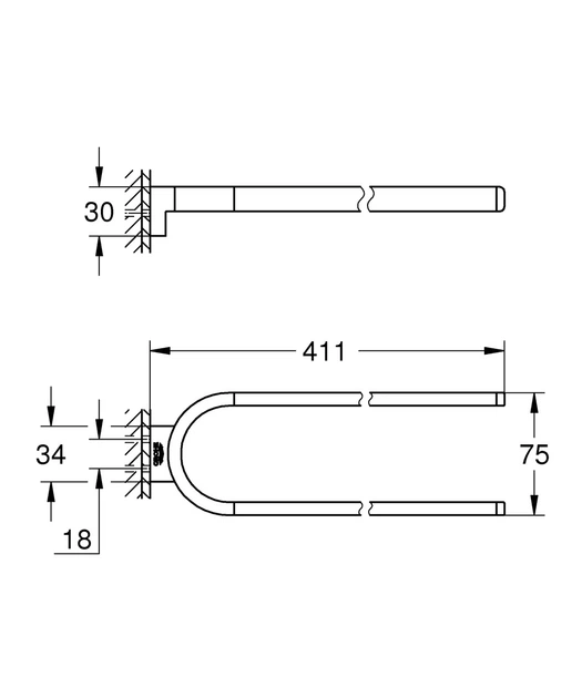 Подвійний тримач для рушників Grohe Selection (41059000) kr - зображення 3