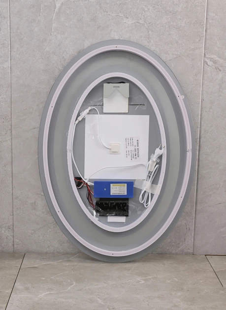 Зеркало Mixxus PLAIN MV02-50x70 с Led Touch, Anti-fog, димером, регулятором яркости, часами (MI6010) - изображение 4