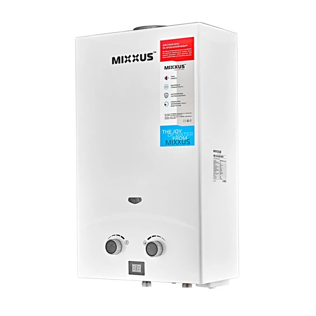 Газовая колонка MIXXUS GWH-0110 BASIC WHITE дымоходная 10 л/мин (цвет белый) (WH0022) - изображение 6