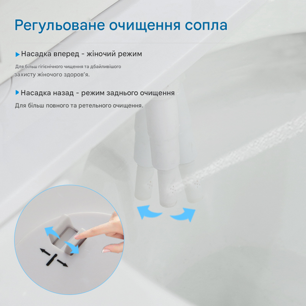 Накладка под крышку унитаза Mixxus Premium TCB-01 Универсальная со встроенным гигиеническим душем(MP6494) ( - изображение 9