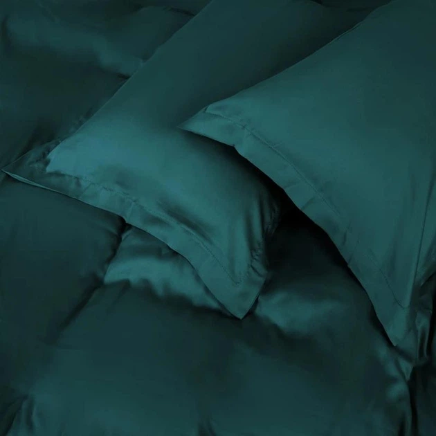 Простынь на резинке MirSon Tencel №07 Emerald 160x200 см (2200009371325) - Фото 4 Простынь на резинке MirSon Tencel №07 Emerald 160x200 см (2200009371325) - изображение 4