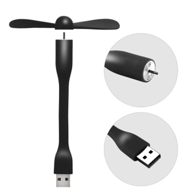 USB вентилятор MINI Fan for PowerBank Black - изображение 2