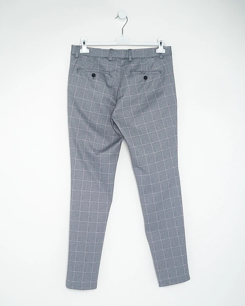Брюки JACK&JONES серые в клетку NKGAI354 32/32 - изображение 2