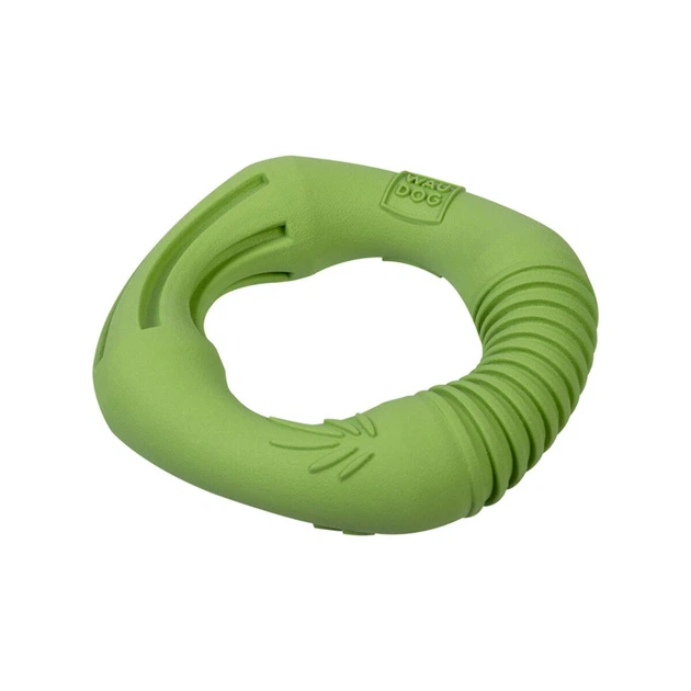Игрушка для собак WAUDOG Fun Natural Кольцо, биоразлагаемая резина, 12 см, зеленая - изображение 4
