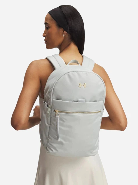 Рюкзак женский спортивный тканевый 19,5 л водонепроницаемый Under Armour Studio Campus BP 19,5L 1384675-377 Светло-серый (197779570558) - изображение 2