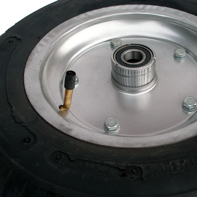 Пневматическое колесо Deli Tire 3.50-8 для тачки – надувное колесо 370 мм с камерой для садовых и строительных - изображение 4